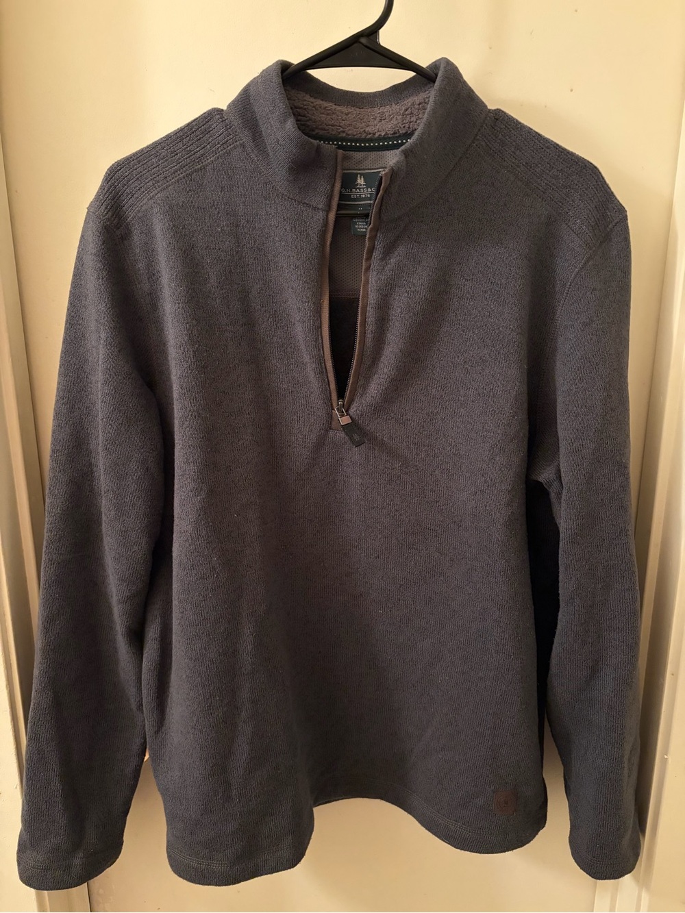 G.H. Bass & Co. Men's Dark Gray Half-Zip Fleece Pullover